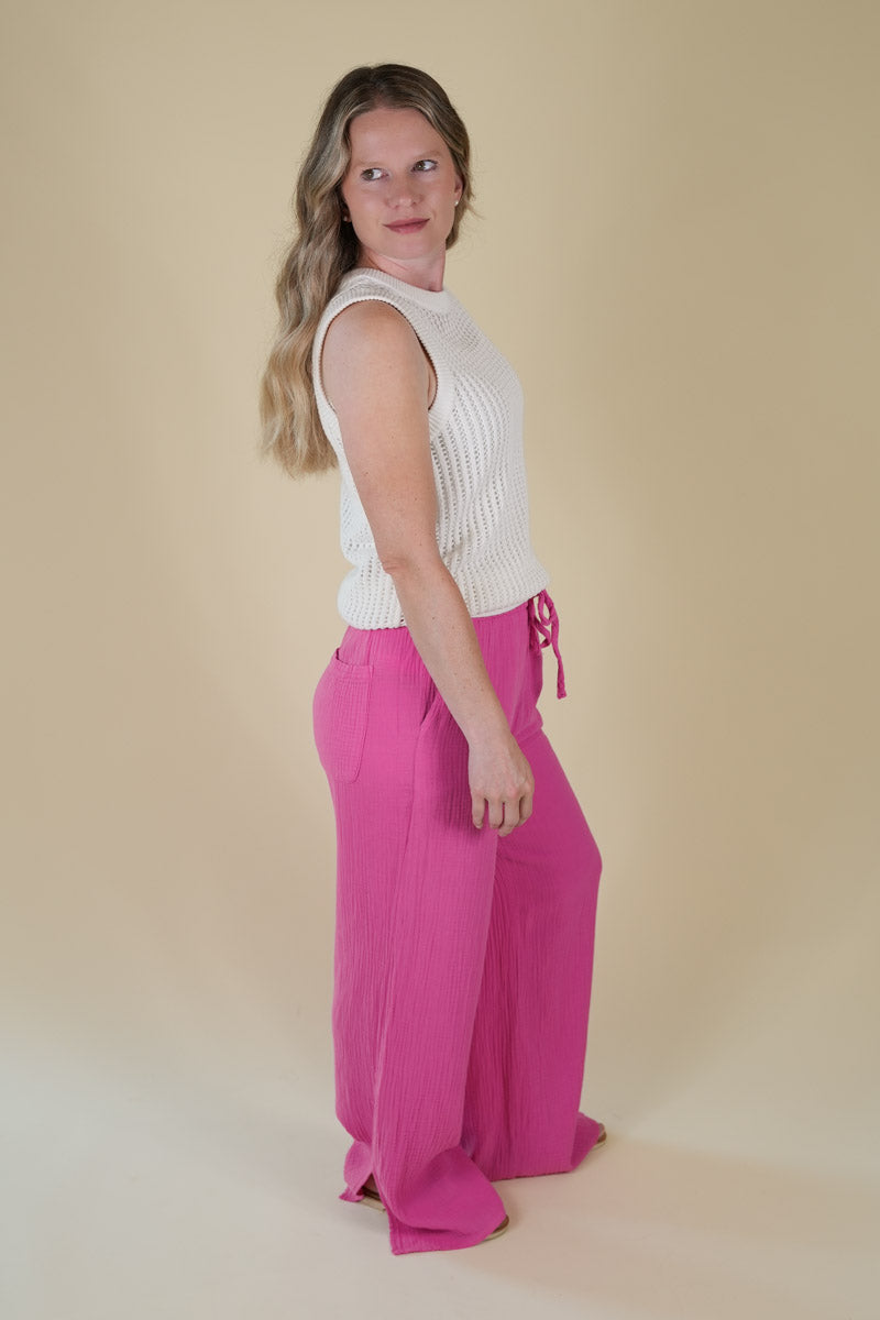 Thread and Supply Verna Pants - Soft Fuschia