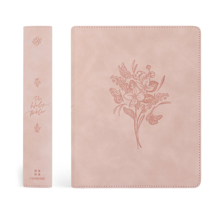 Hosanna Revival ESV Journaling Bible - Shiloh Theme | Beautiful Bible | Pink bible with flowers and butterflies