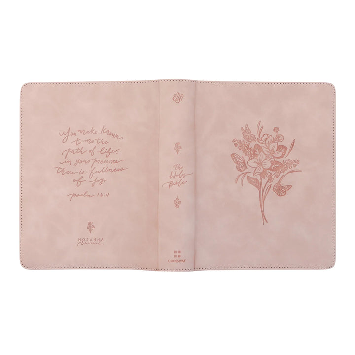 Hosanna Revival ESV Journaling Bible - Shiloh Theme | Beautiful Bible | Pink bible with flowers and butterflies