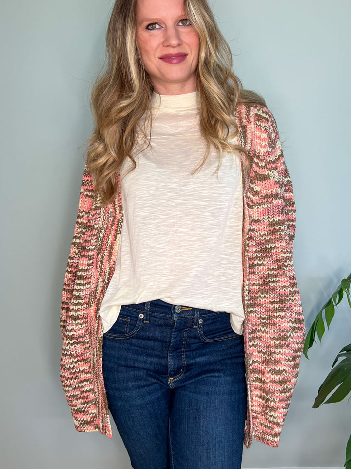 Multicolor Boyfriend Cardigan Sweater