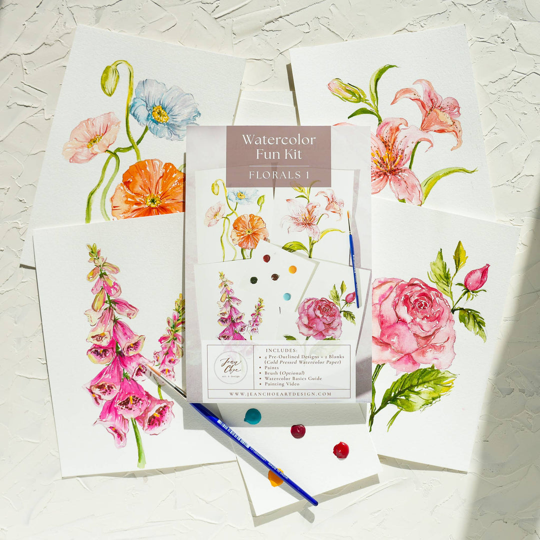 Jean Choe Watercolor Florals Painting Kit