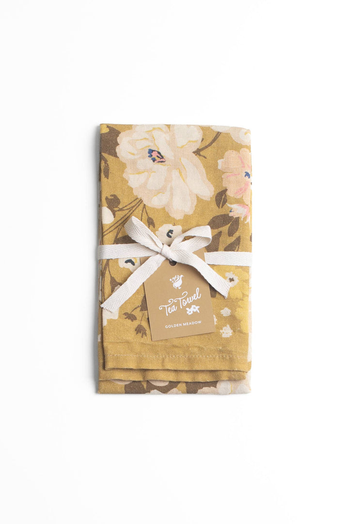 Flowerie Homebody Tea Towel | Gold Meadow Floral