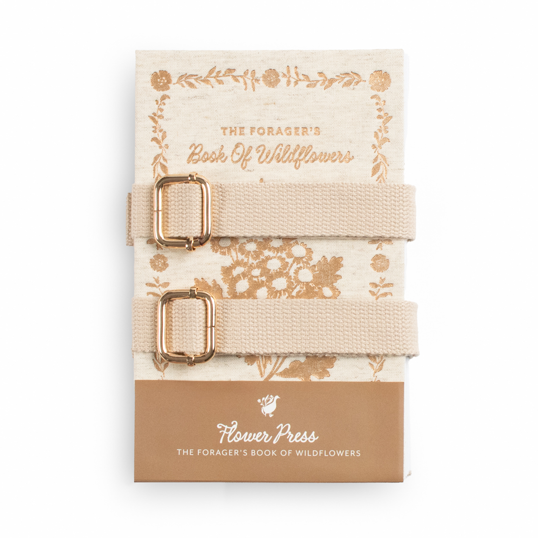 Book of Wildflowers with floral design and gold accents on a white background