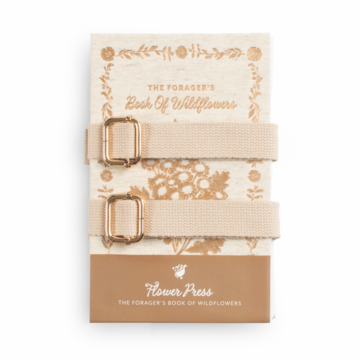 Book of Wildflowers with floral design and gold accents on a white background