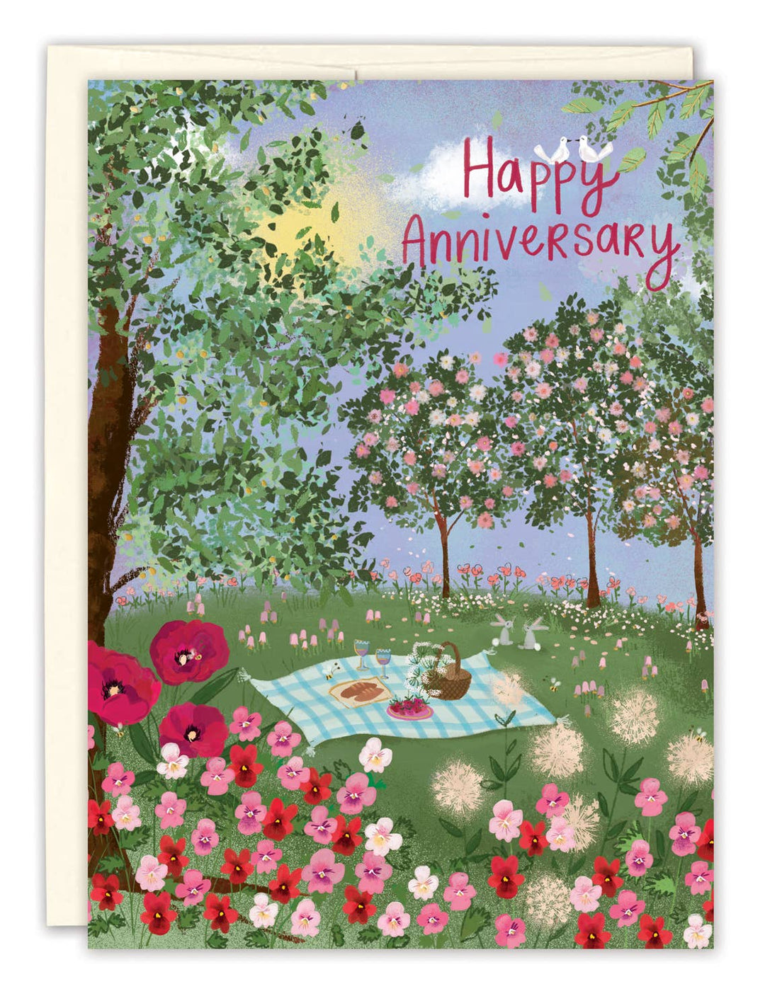 Orchard Picnic Happy Anniversary Card