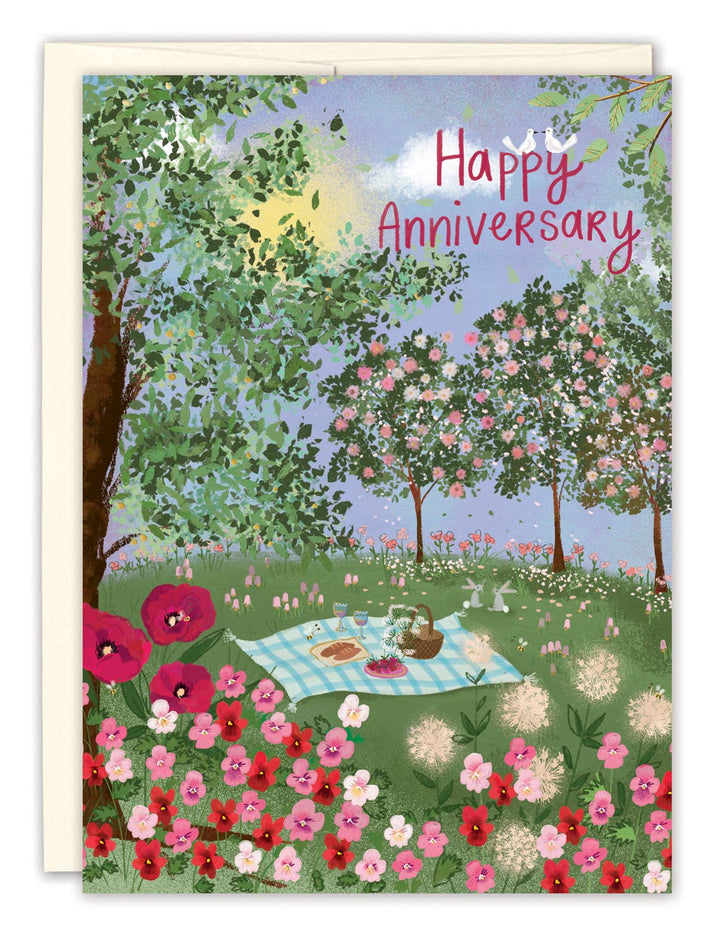 Orchard Picnic Happy Anniversary Card