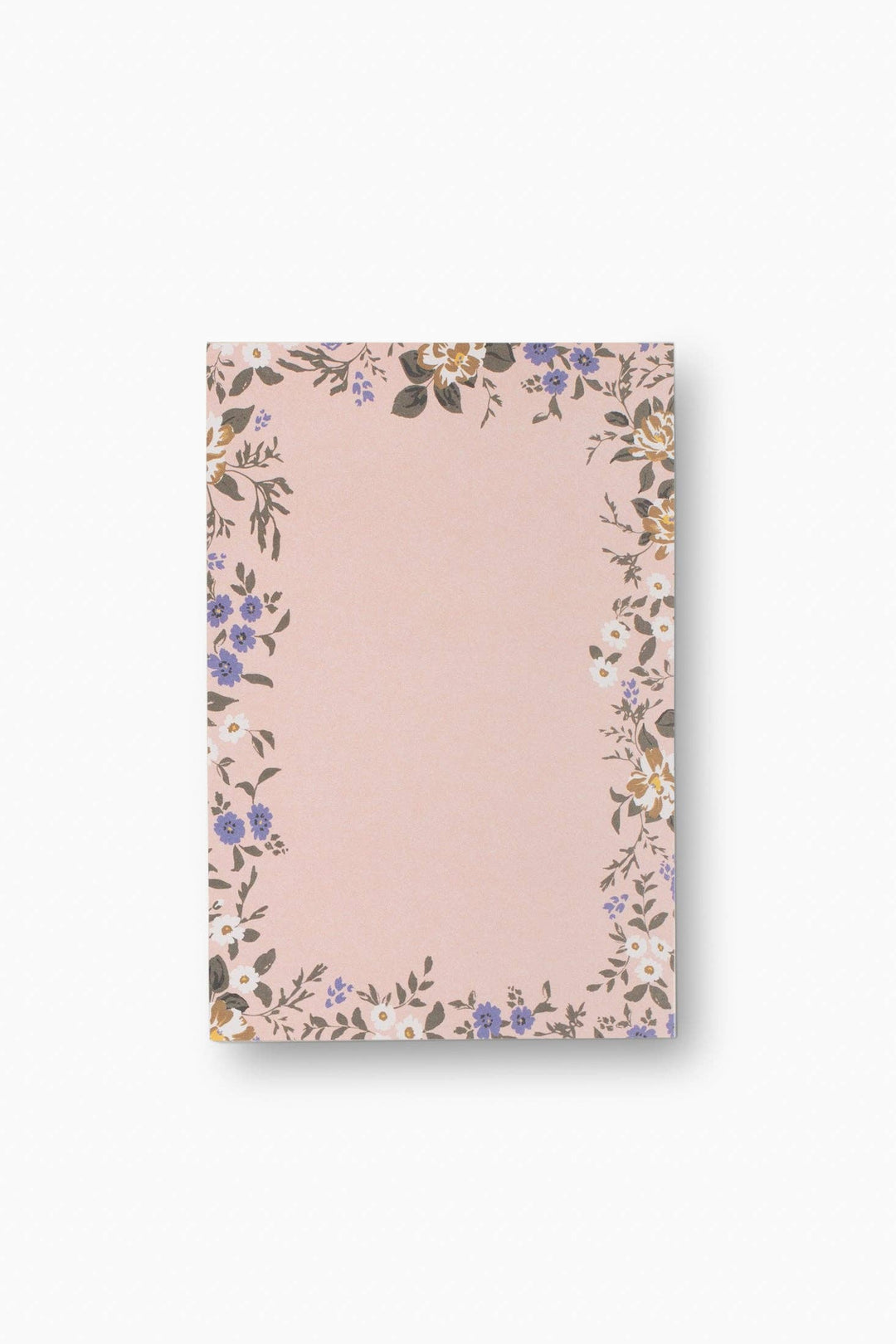 Pink Floral notebook on a white background
