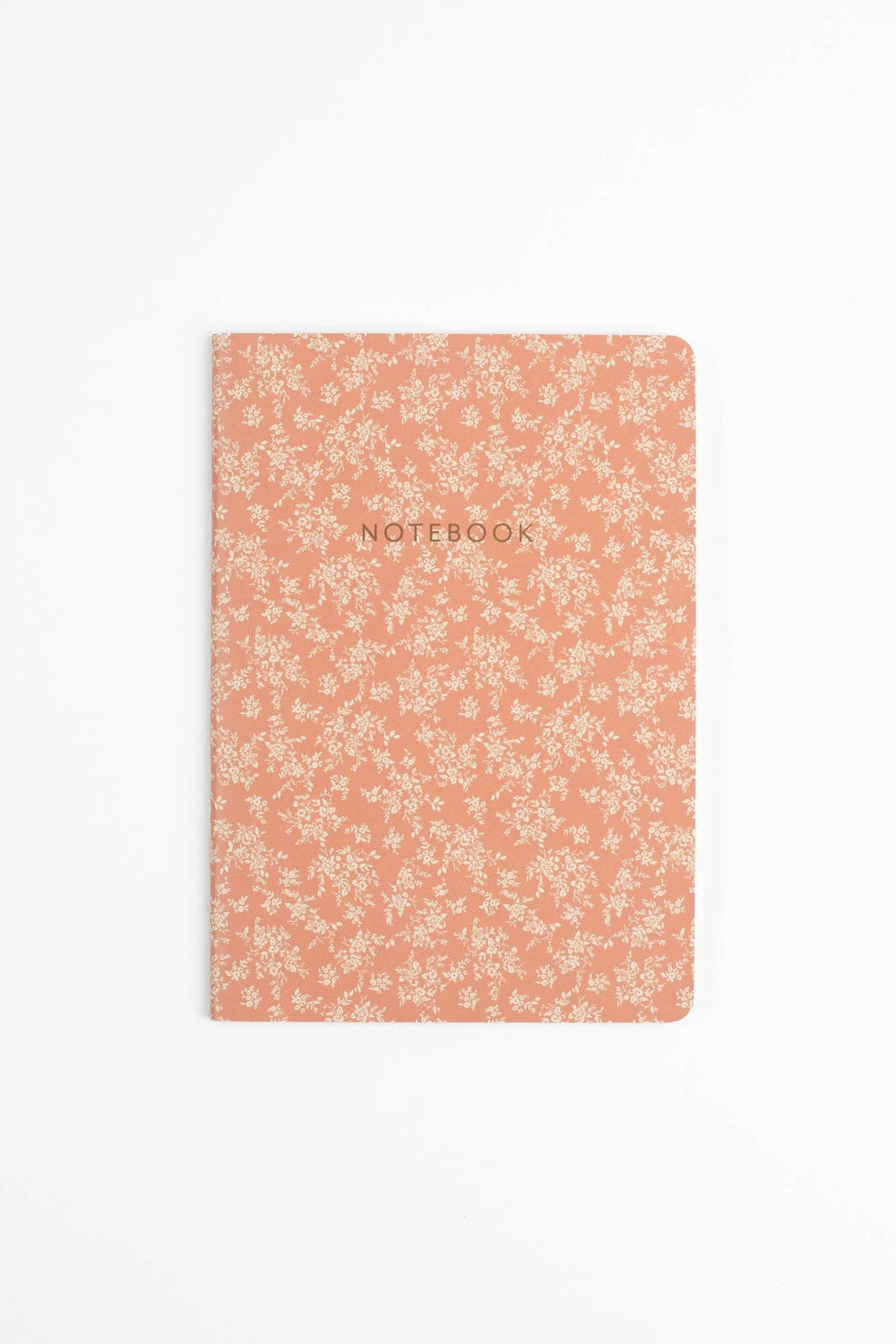 Floral notebook on a white background