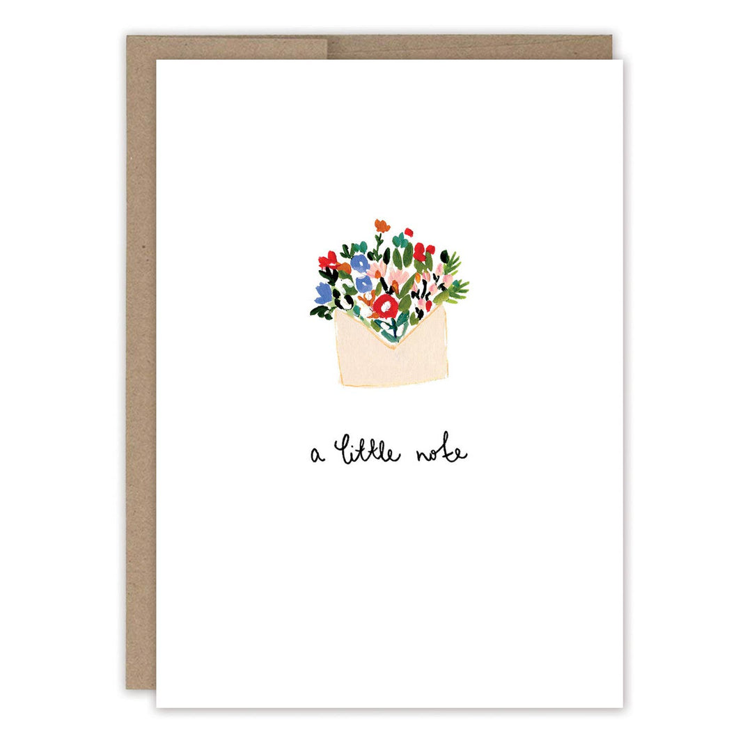 A Little Note Floral Envelope Blank Card