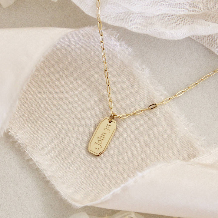 Gold Daughter Pendant Necklace | Christian Necklace