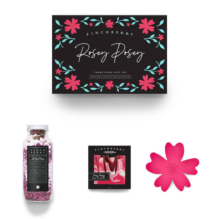 FinchBerry Rosey Posey Bath & Body Set