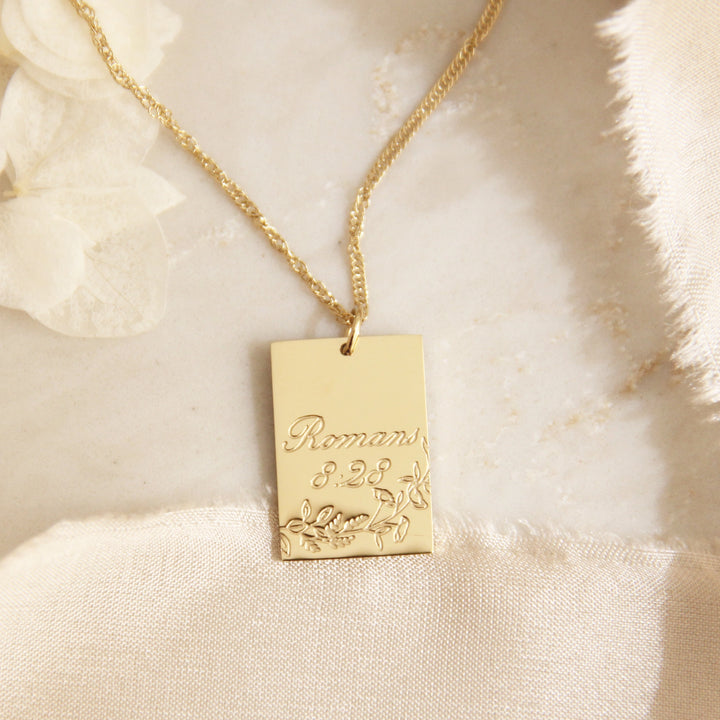 All Things Work for Good (Romans 8:28) Necklace | Christian scripture necklace