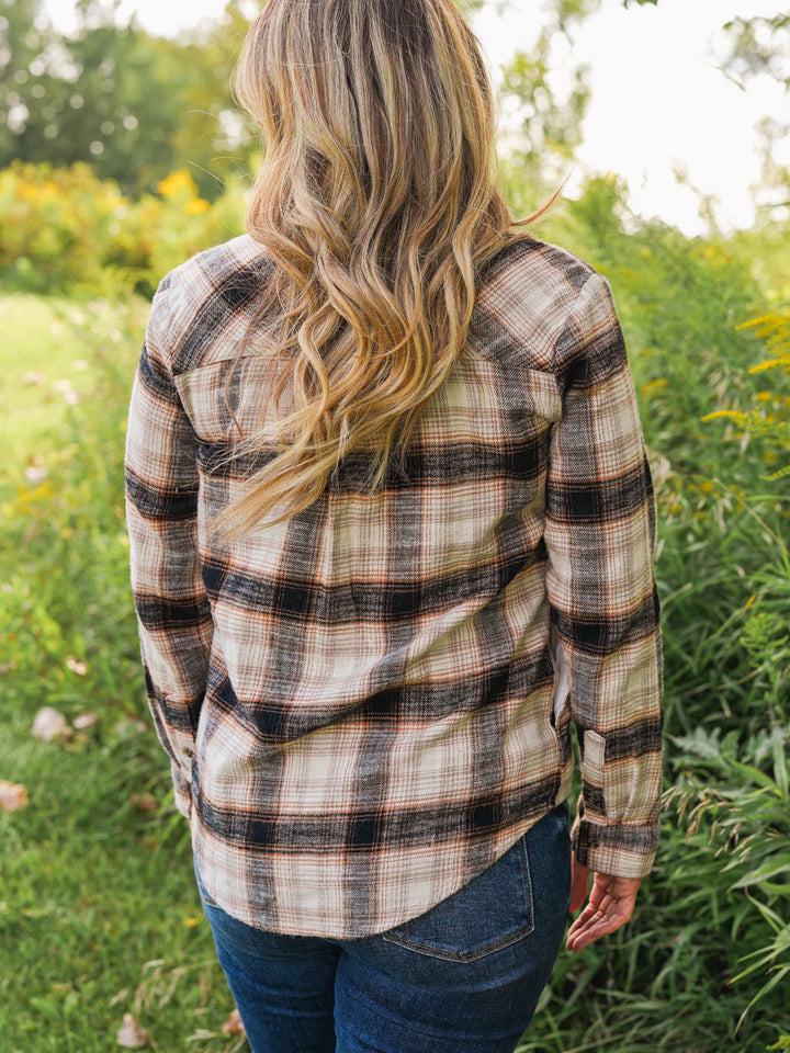 Thread and Supply Barry Shirt | Brown and Black Plaid Button Down Shirt