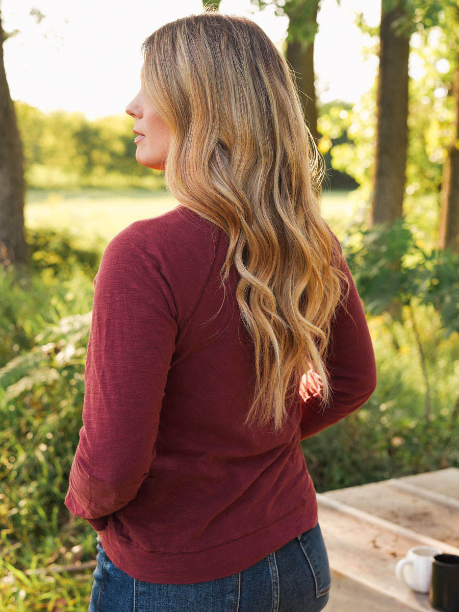 Thread and Supply Everett top in Sable | Long Sleeve Raglan Top