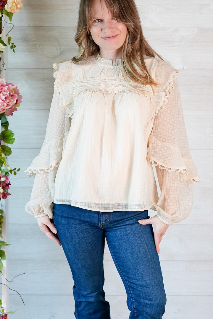 Heirloom Lace Ruffle Blouse