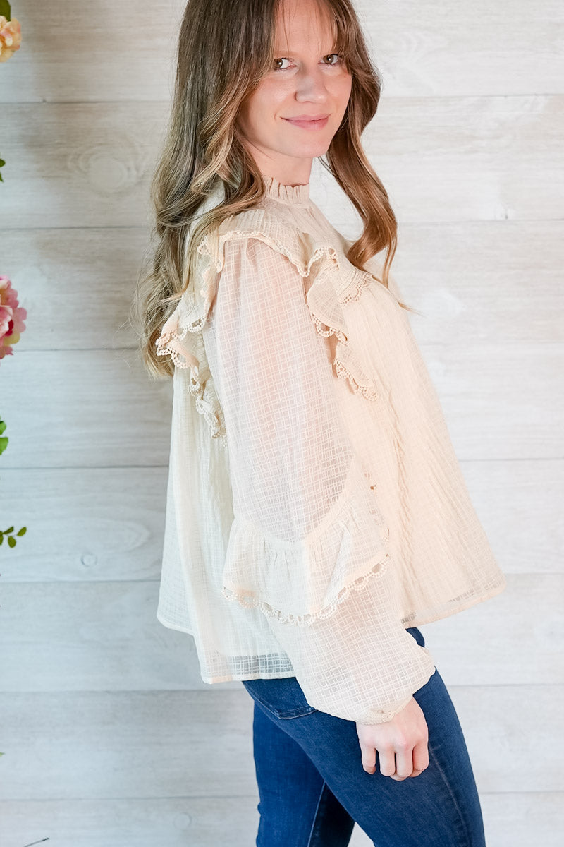 Heirloom Lace Ruffle Blouse