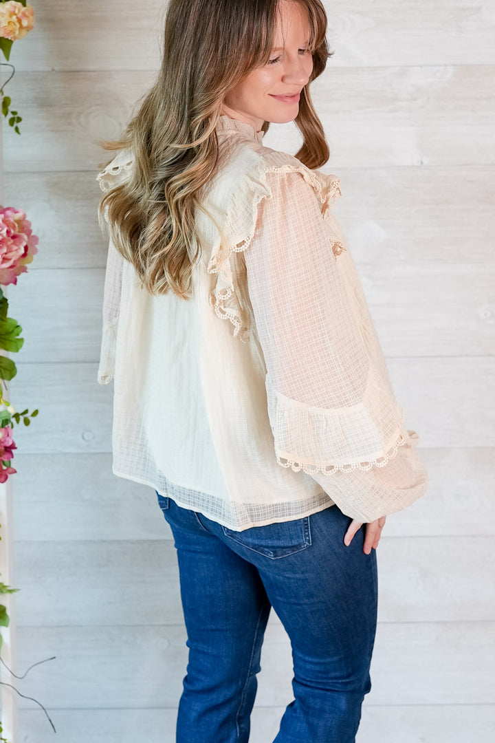 Heirloom Lace Ruffle Blouse