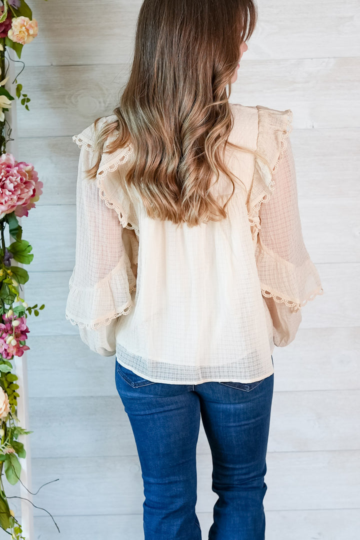 Heirloom Lace Ruffle Blouse