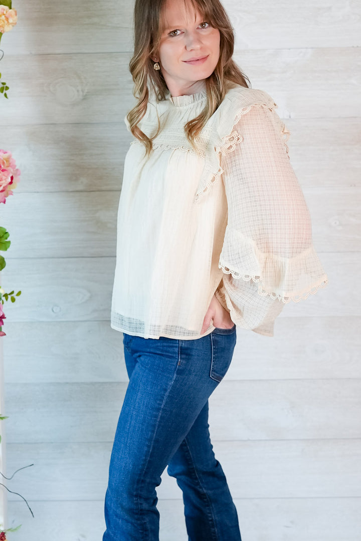Heirloom Lace Ruffle Blouse