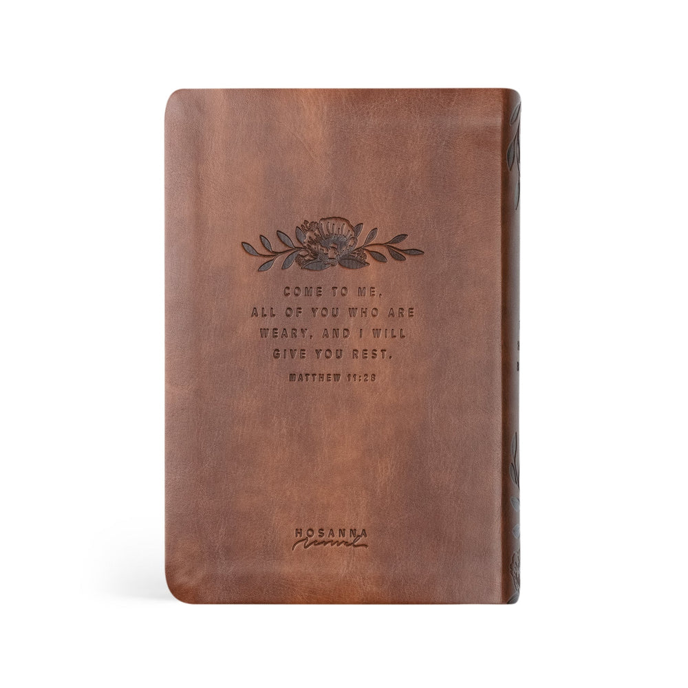 Hosanna Revival Compact NLT Bible: Aurora Theme | Beautiful Bible | Brown Floral Bible