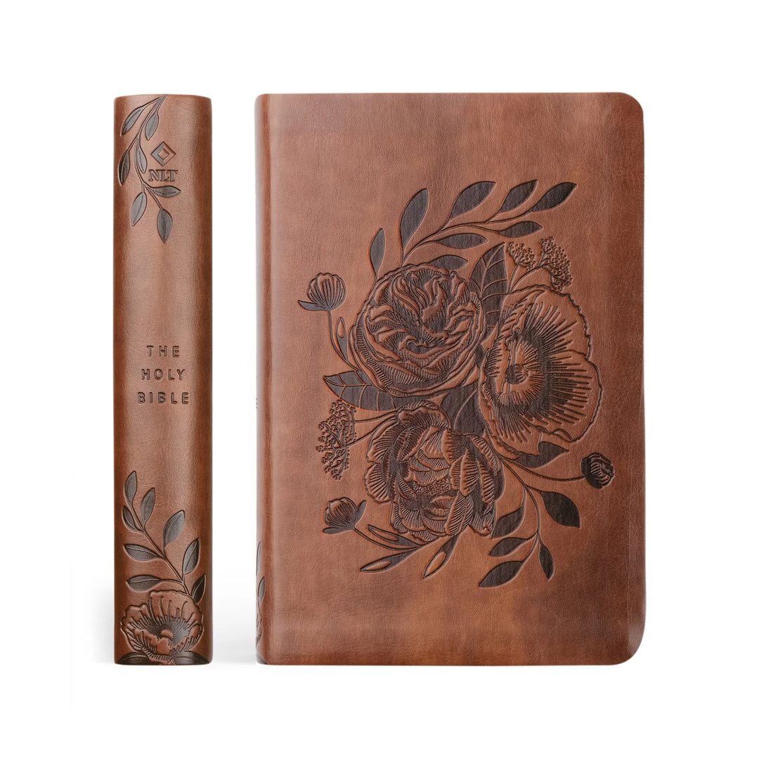 Hosanna Revival Compact NLT Bible: Aurora Theme | Beautiful Bible | Brown Floral Bible