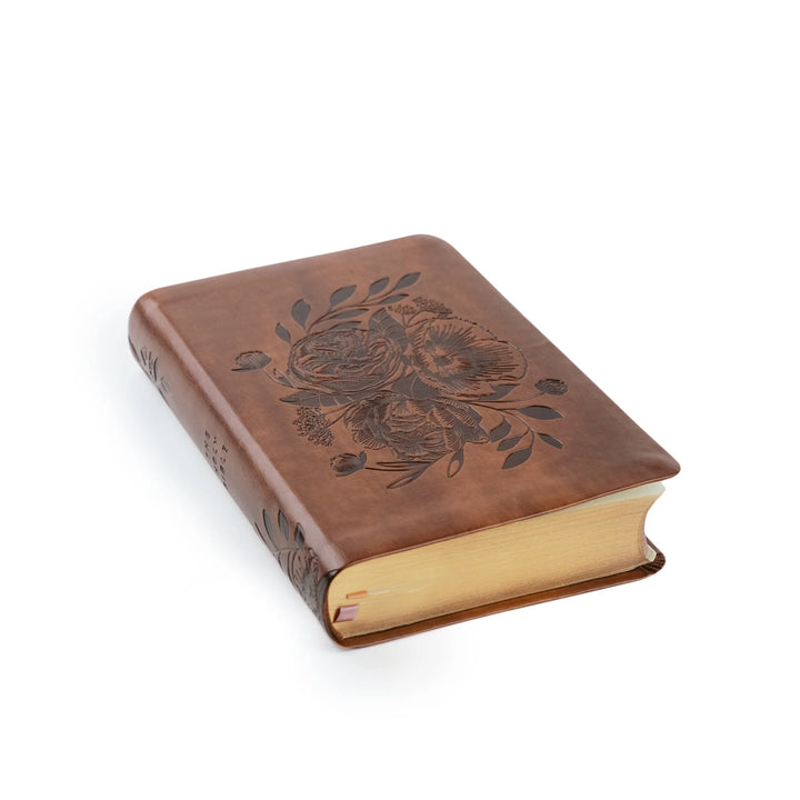 Hosanna Revival Compact NLT Bible: Aurora Theme | Beautiful Bible | Brown Floral Bible