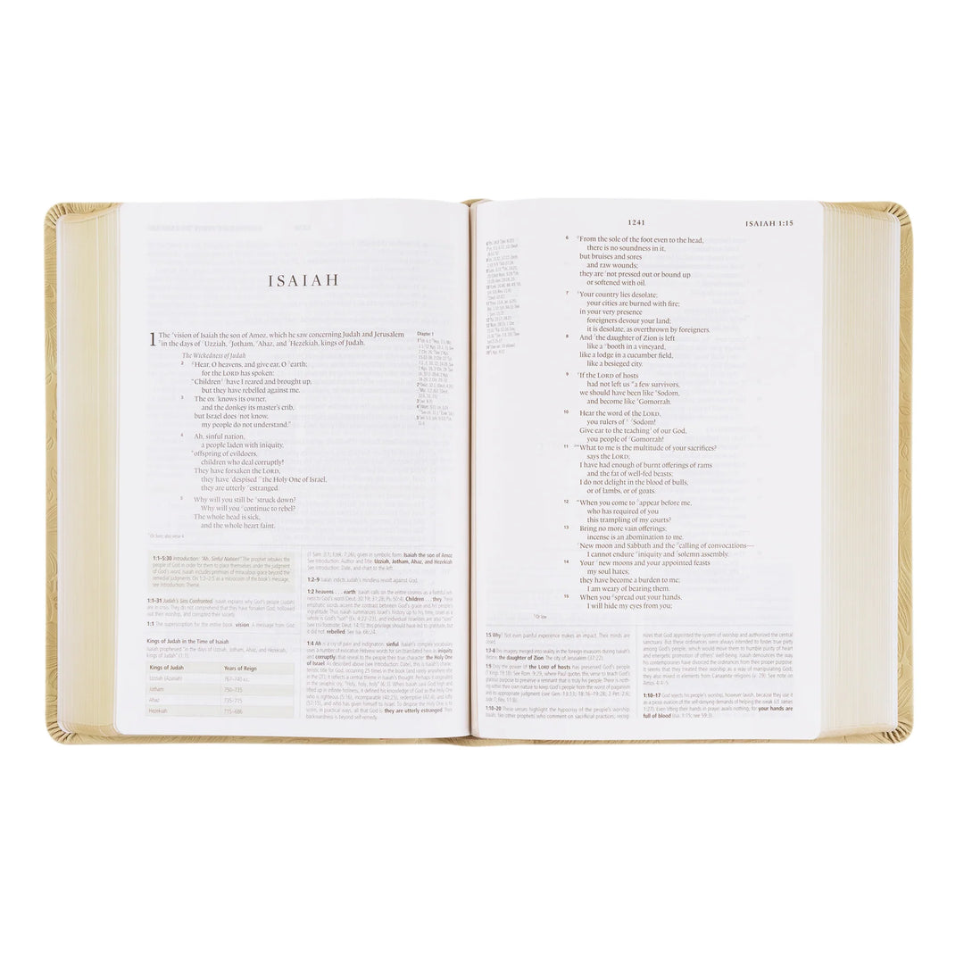 Hosanna Revival ESV Study Bible: Sonora Theme | Beautiful Bible | Tan Floral Bible