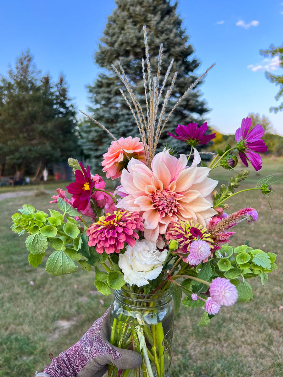 Mason Jar Arrangement from Branch and Bloom Farms