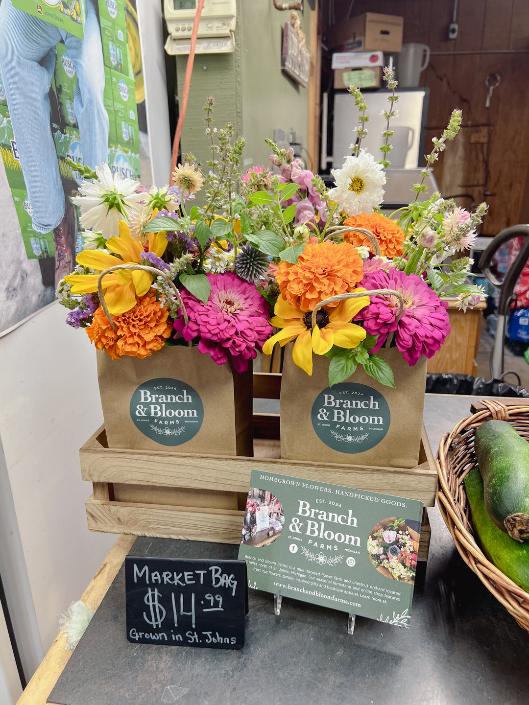Branch and Bloom Farms Market Bags at Andy Ts in St. Johns, MI