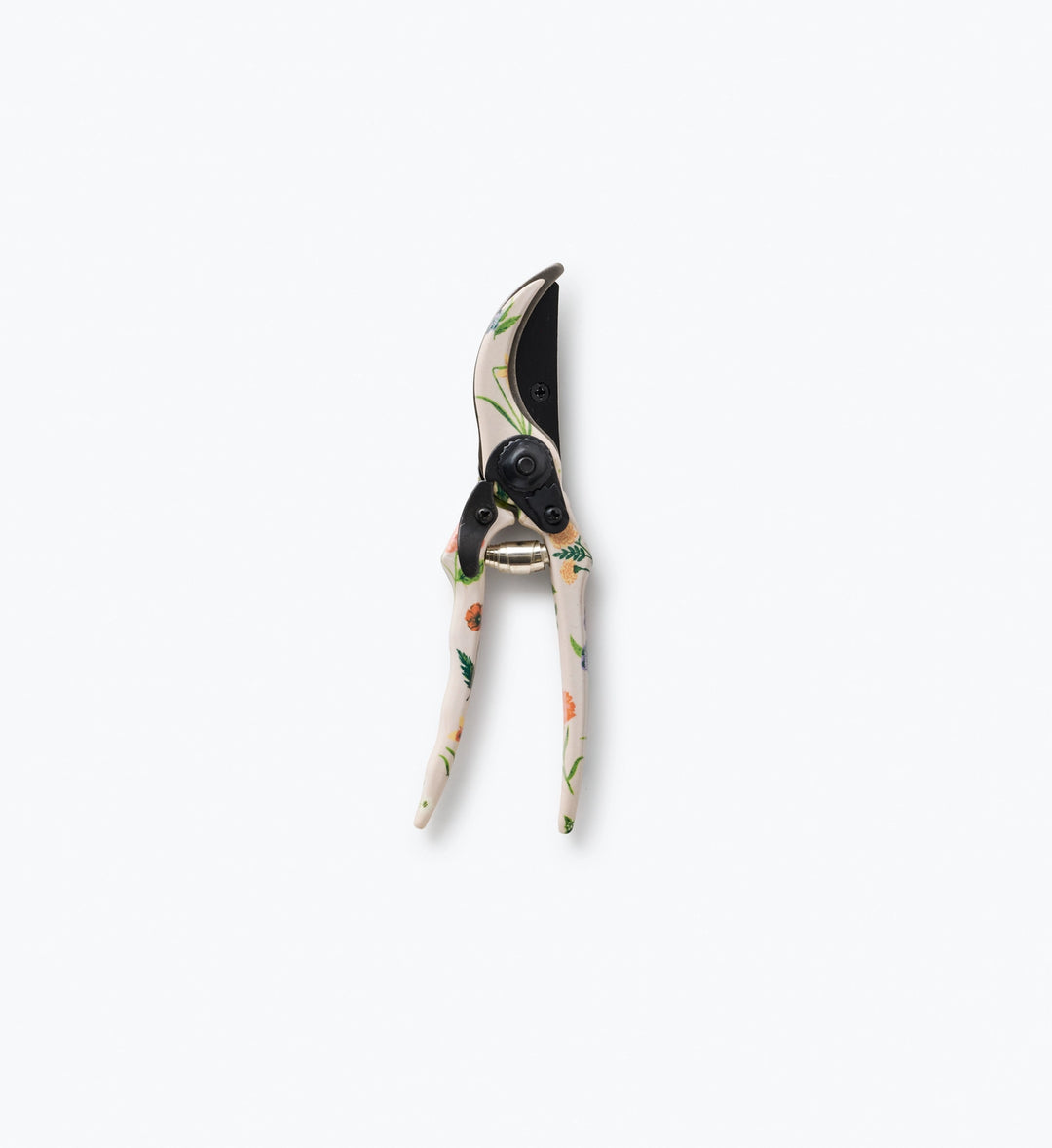 Gardening shears with decorative handle on a white background