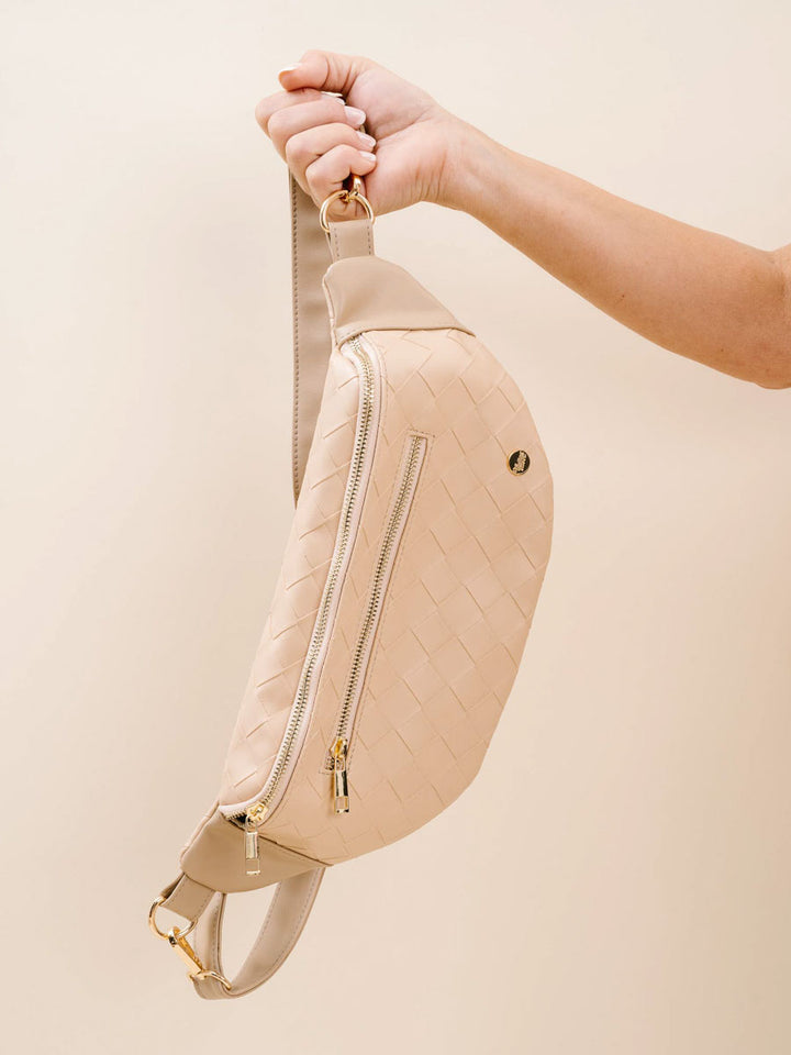 The Darling Effect Woven Belt Bag - Oatmeal