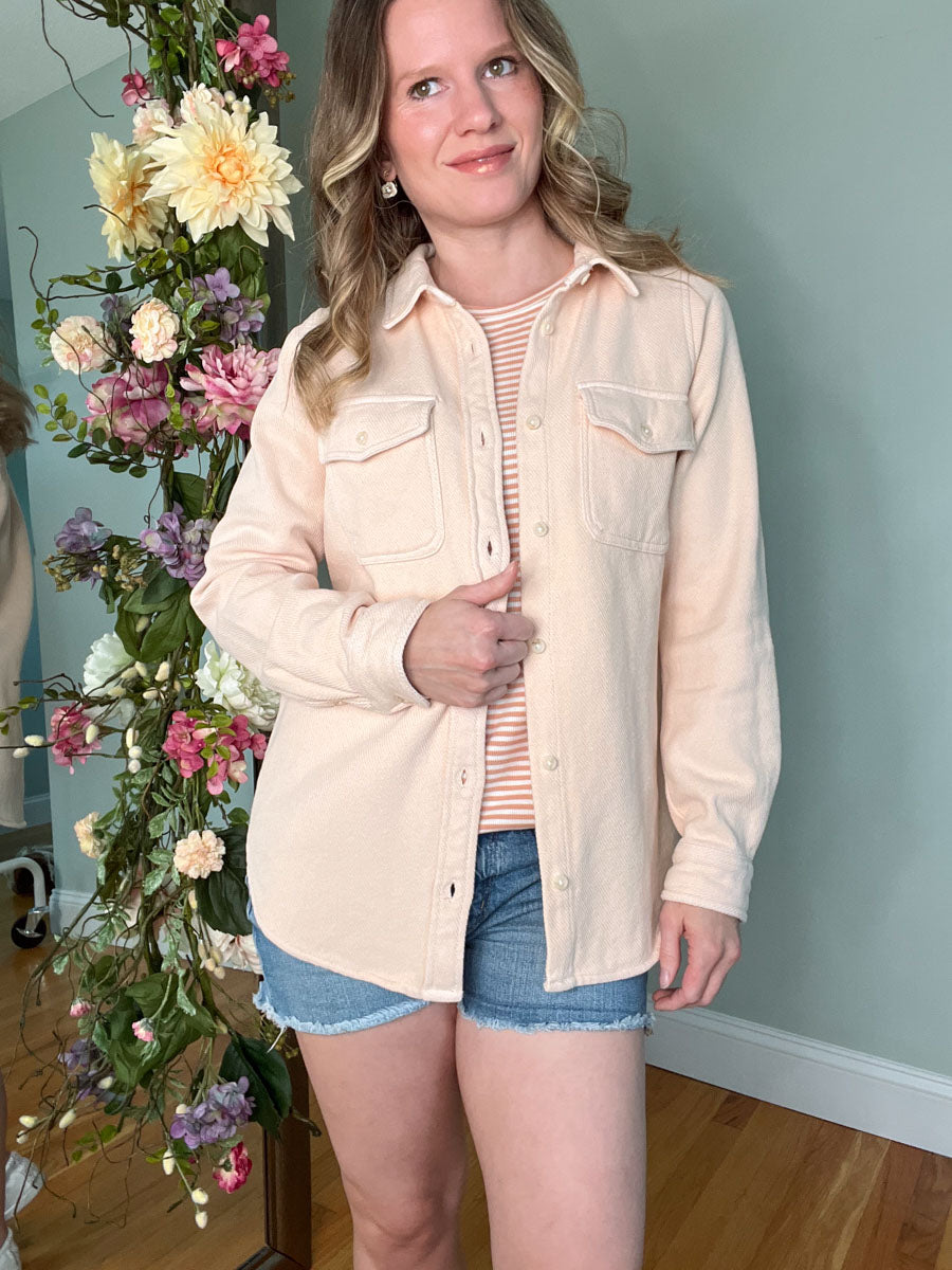 Thread and Supply Brylee Shirt | Bubble Pink Button Up Shirt