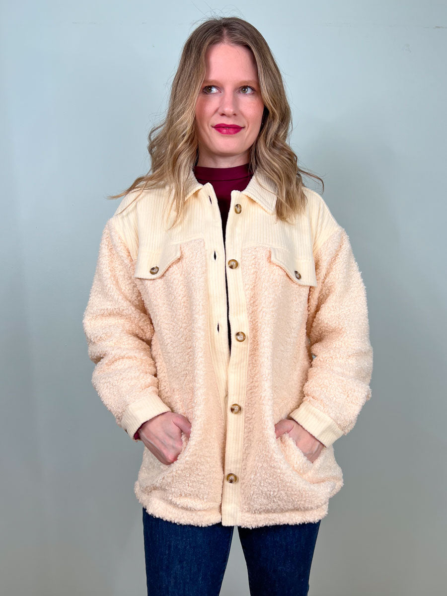 Thread and Supply Grove Jacket | Cream Sherpa Jacket