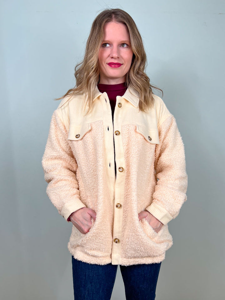 Thread and Supply Grove Jacket | Cream Sherpa Jacket