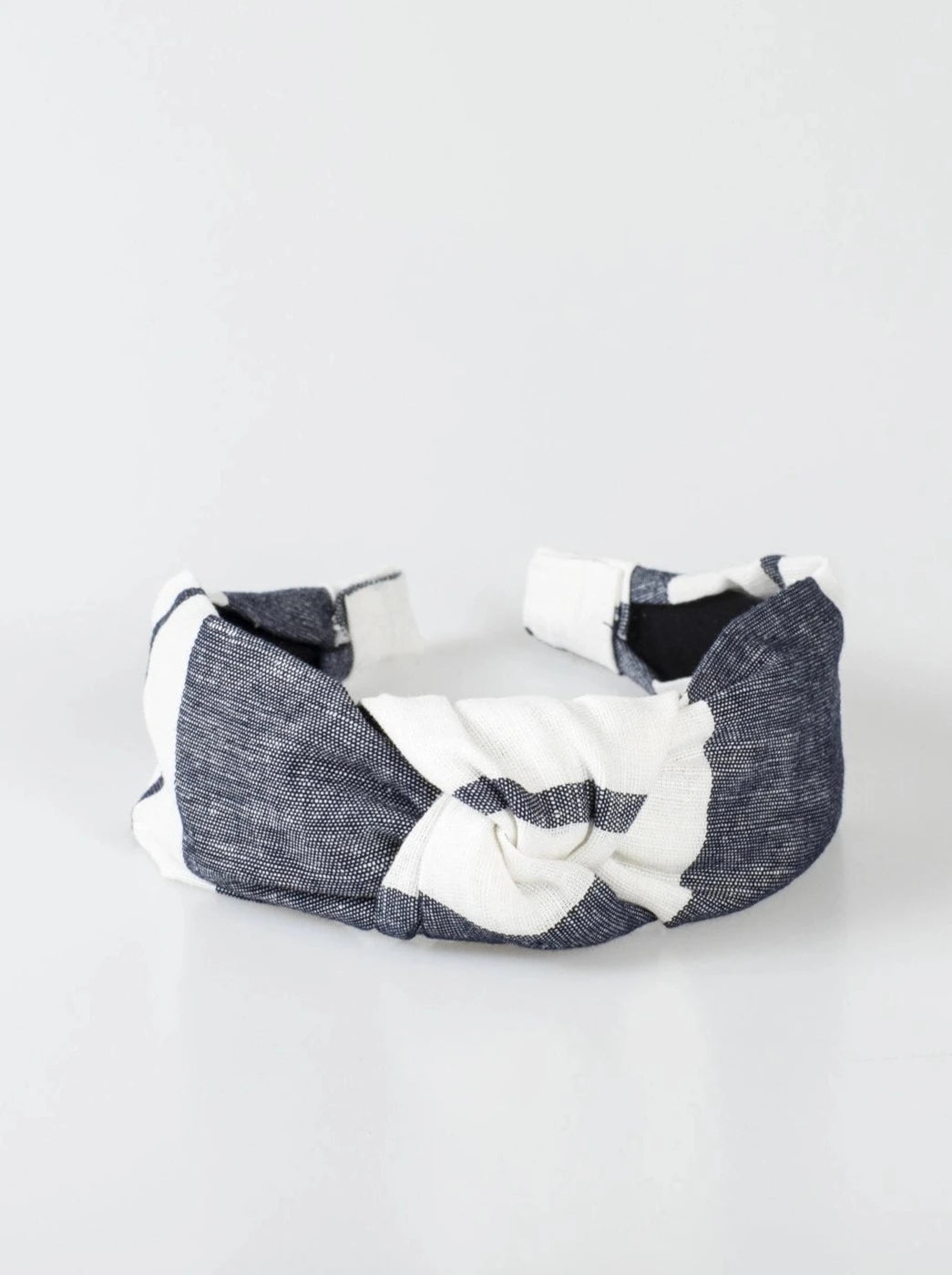 Violet and Brooks Linen Knot Headband Grey