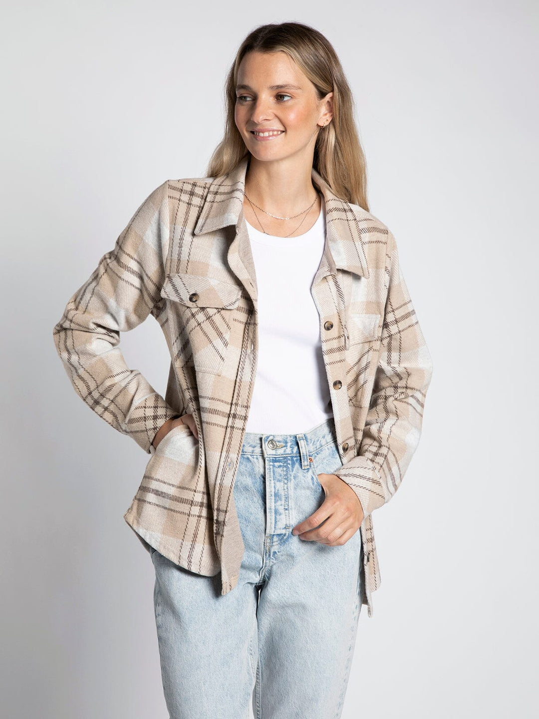 Brown Plaid Shirt Jacket | Thread and Supply Weston Jacket