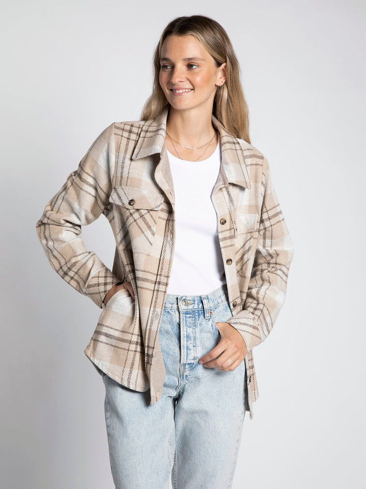 Brown Plaid Shirt Jacket | Thread and Supply Weston Jacket