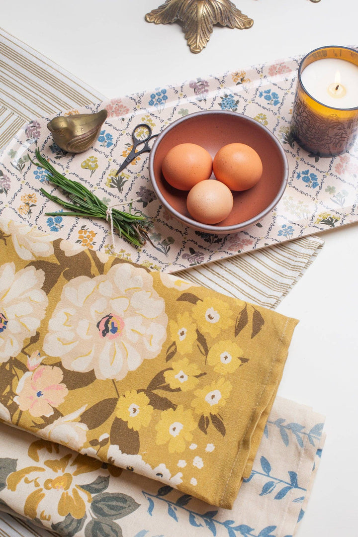 Flowerie Homebody Tea Towel | Gold Meadow Floral
