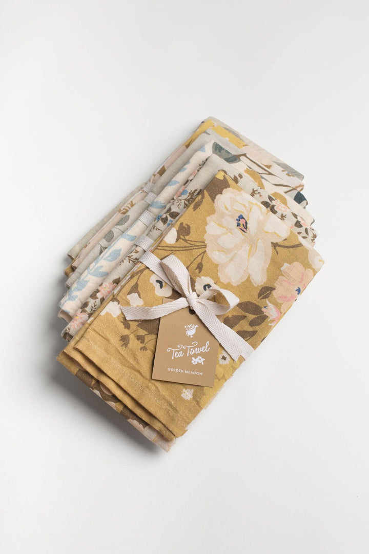Flowerie Homebody Tea Towel | Gold Meadow Floral