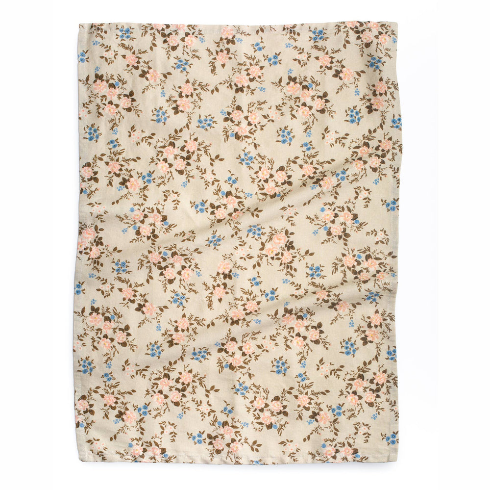 Floral patterned fabric on a white background