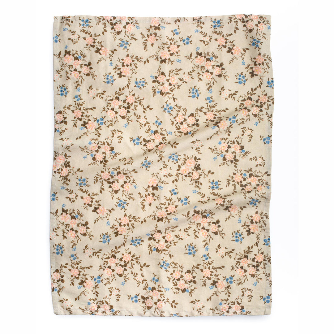 Floral patterned fabric on a white background