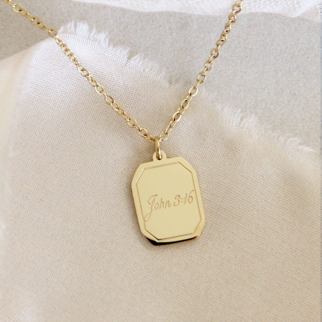 Gold Love Pendant Necklace | Christian Necklace