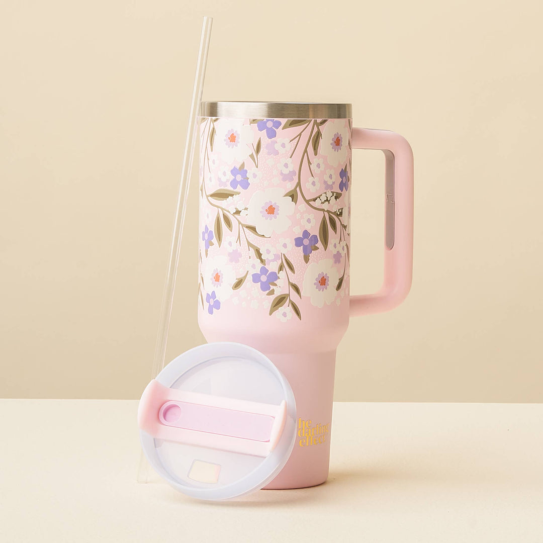 The Darling Effect Tumbler: Floral Haven Lilac | 40 oz. Floral Tumbler