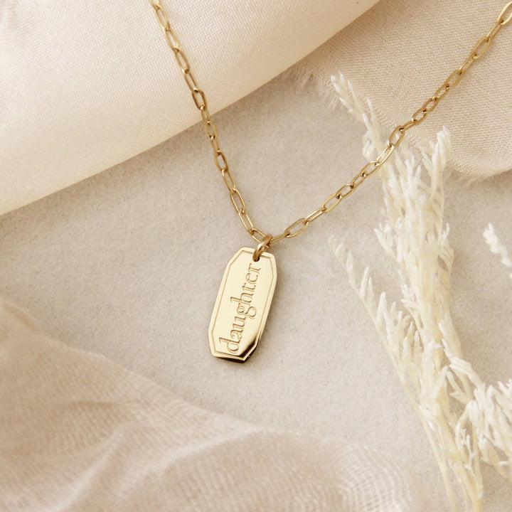 Gold Daughter Pendant Necklace | Christian Necklace