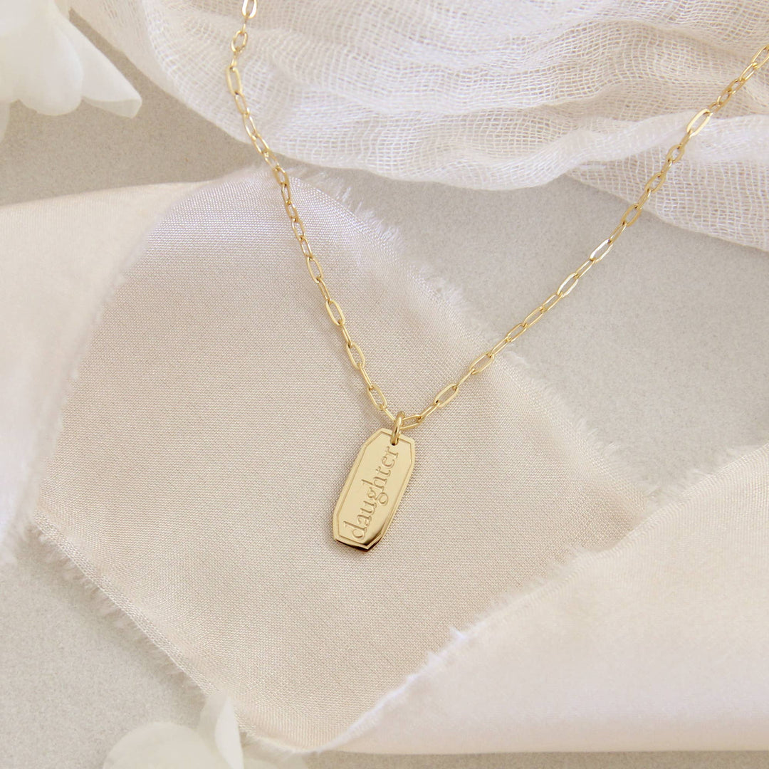 Gold Daughter Pendant Necklace | Christian Necklace