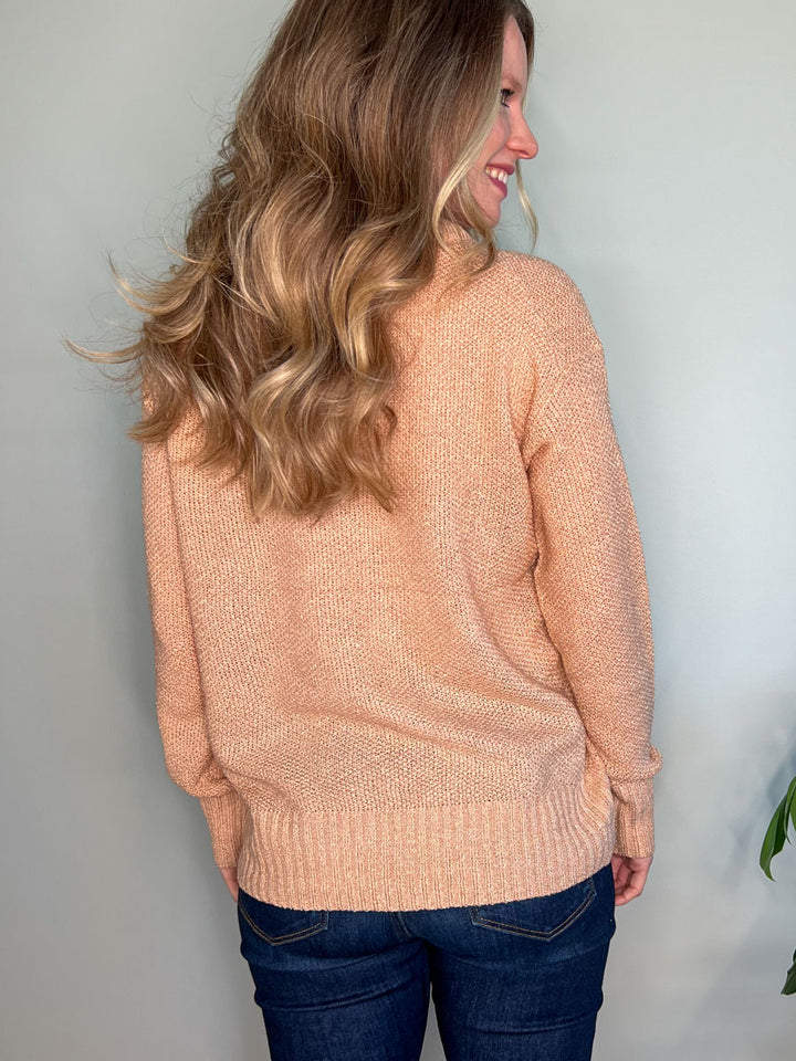 Long Sleeve Henley Sweater in Sandstone